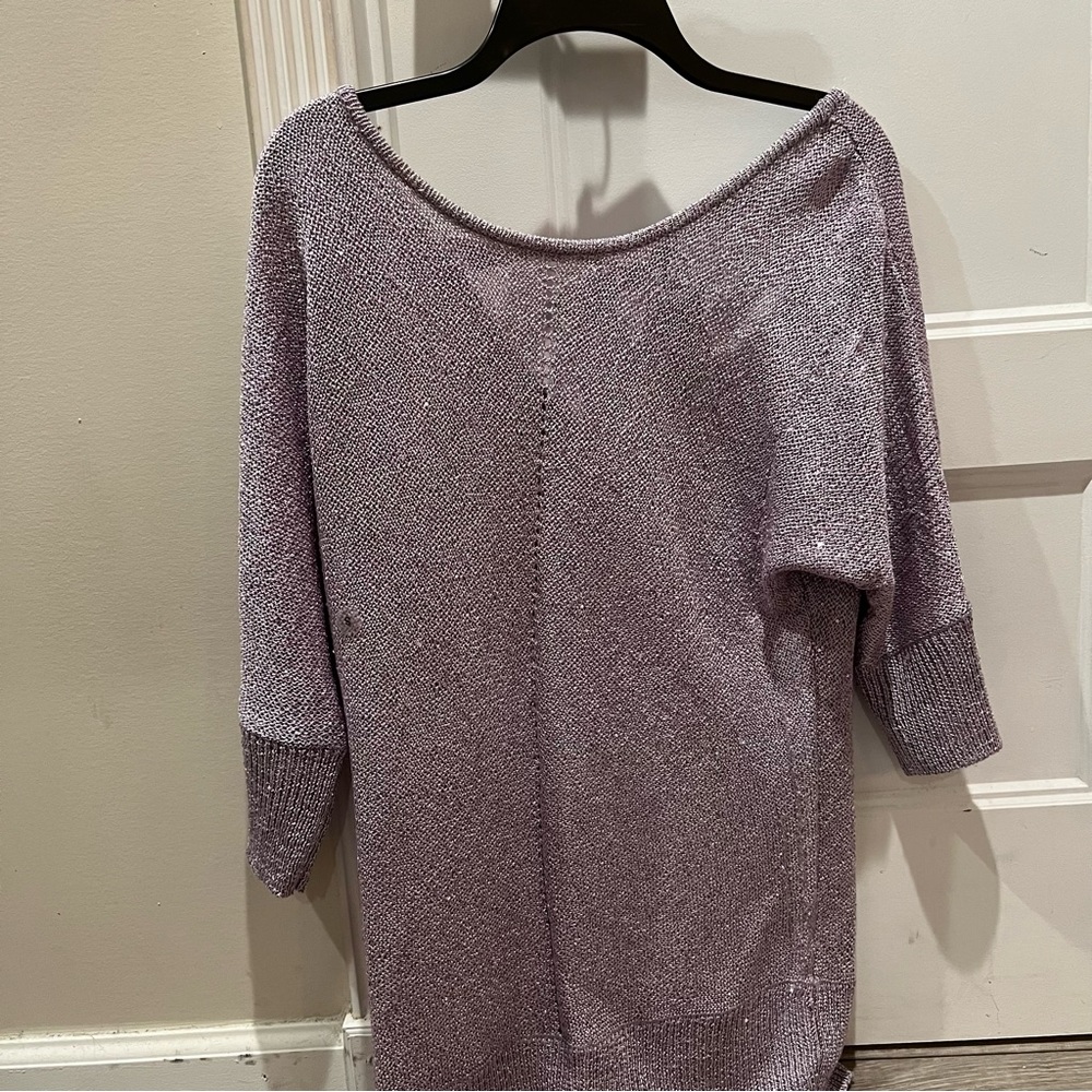 Purple sweater with bow on the back